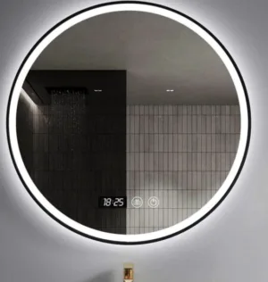Black Frame Round LED Smart Mirror
