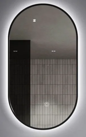 Black Runway Backlit LED Mirror
